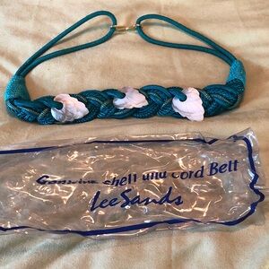 Vintage NIB Lee Sands shells and cord belt in bag